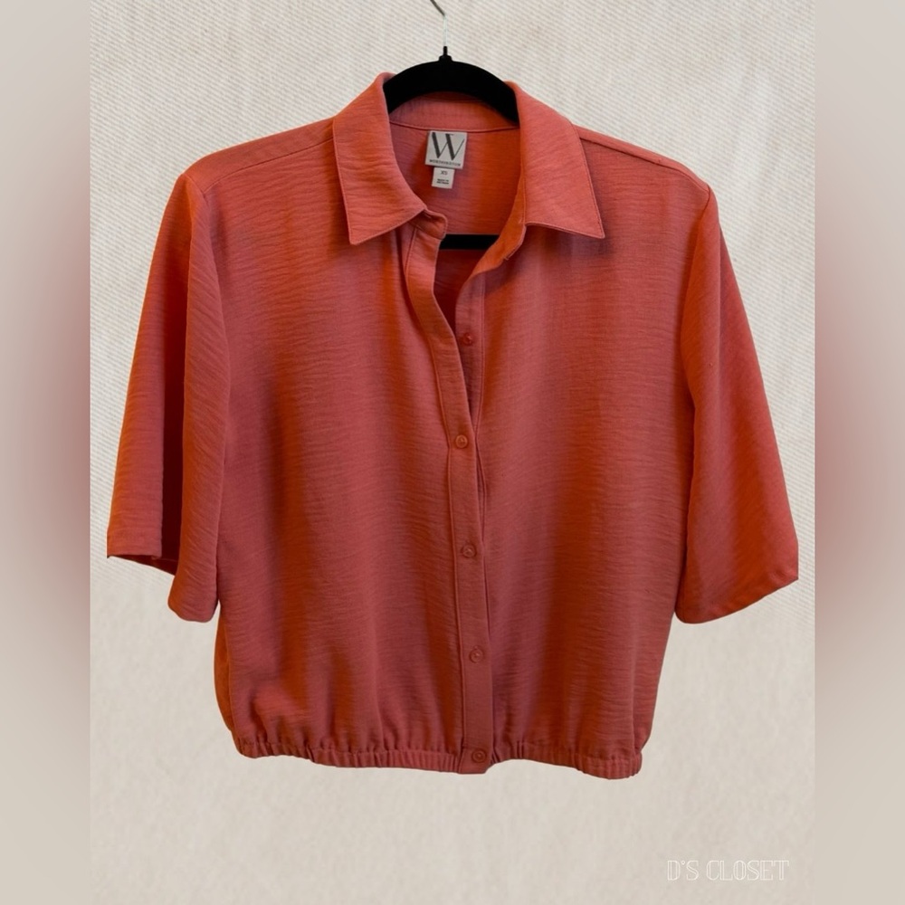 Worthington Button-Up Top in Rust by